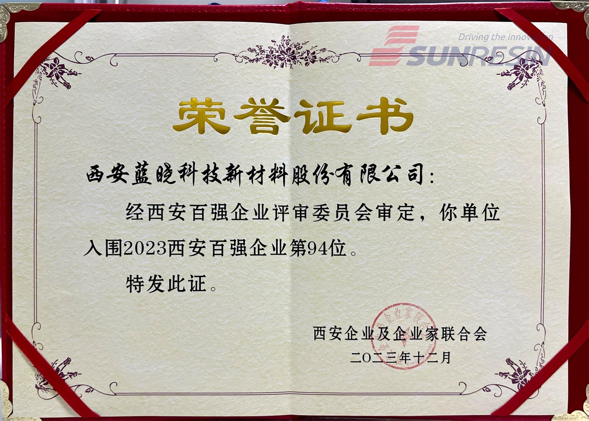 BSport体育官网科技入选“2023西安百强企业”